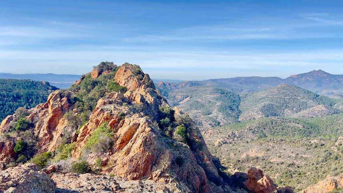 Estérel, l'Uzel et le pic d'Aurelle